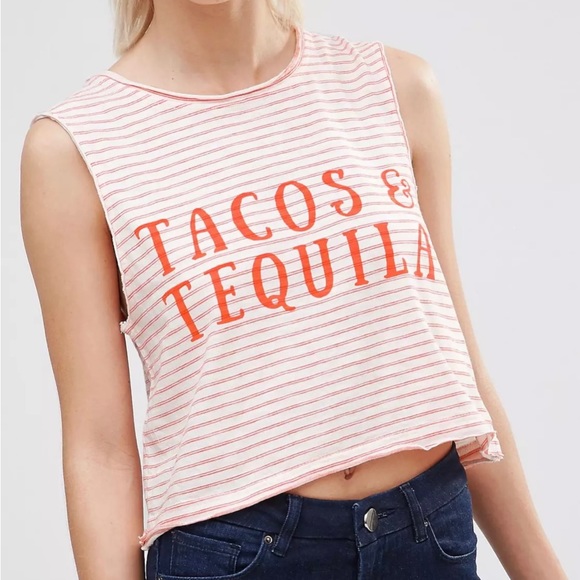 Minkpink tank crop top large tacos and tequila - Picture 2 of 5
